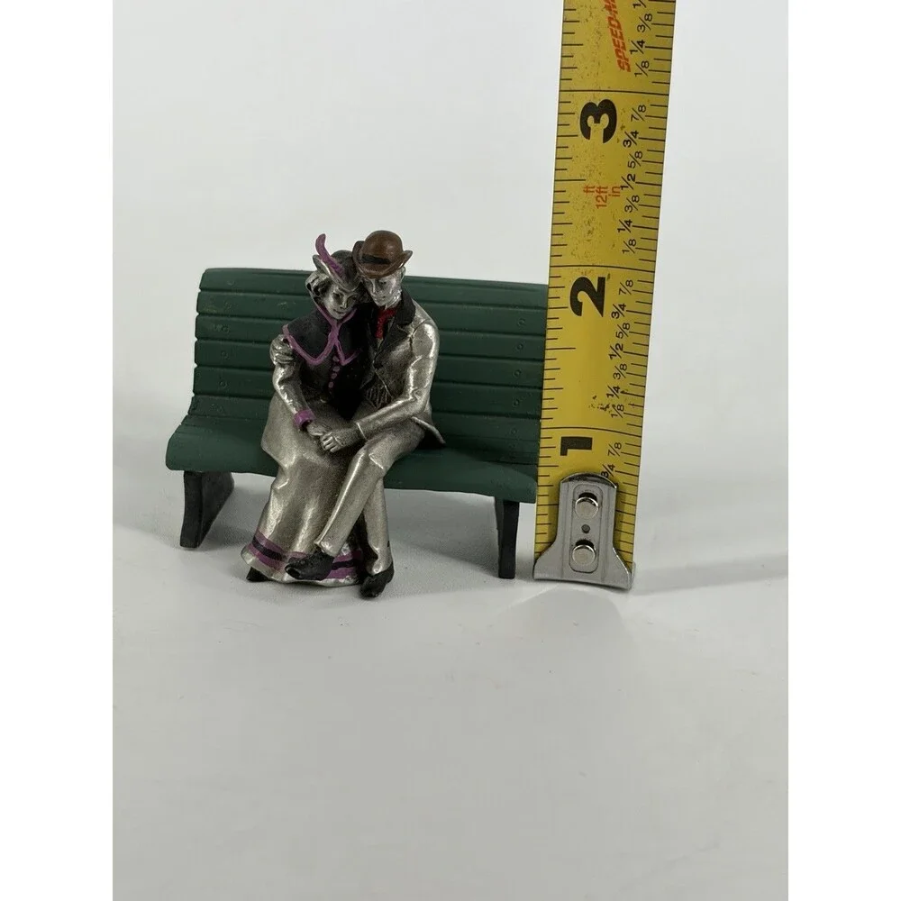 Hudson Pewter Villagers, Couple sitting on a Bench, 2 pc set